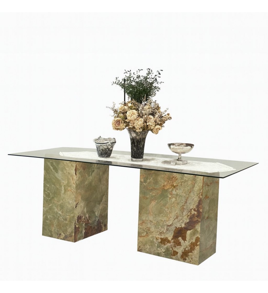 طاولة طعام  رخامية فاخرة من العروبه سنتر بدون كراسي 220×100×80سم 