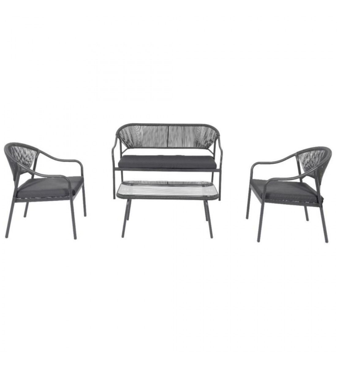 طقم جلسة خارجية كراسي حديد ،4أشخاص +طاولة خدمة