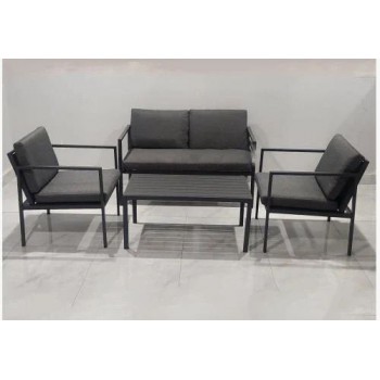 طقم جلسة خارجية كراسي حديد ،4أشخاص +طاولة خدمة