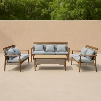 Outdoor seating set, iron chairs, 7 people + serving table