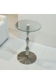 طاولة جانبية زجاجية بقاعدة معدنية وكريستالات فاخرة55×33×33سم طاولة جانبية زجاجية بقاعدة معدنية وكريستالات فاخرة55×33×33سم