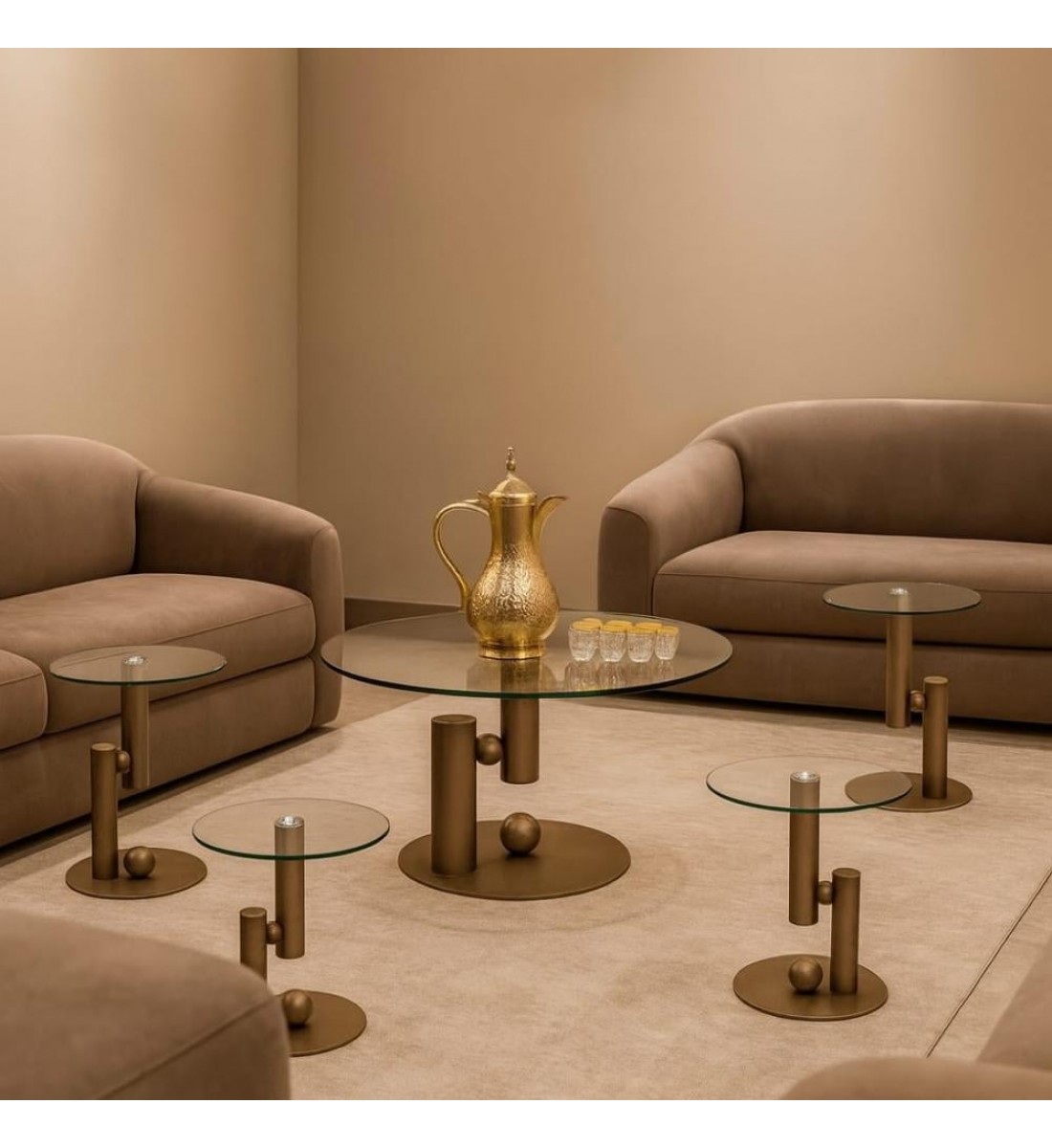 طقم طاولات قهوة وشاهي 5قطعة