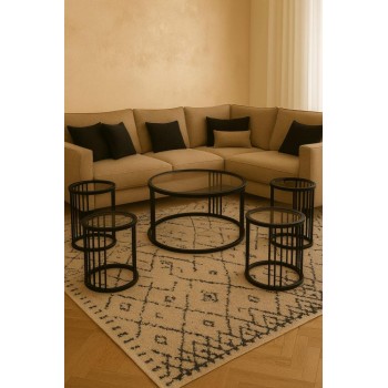 طقم طاولات قهوة وشاهي 5قطعة