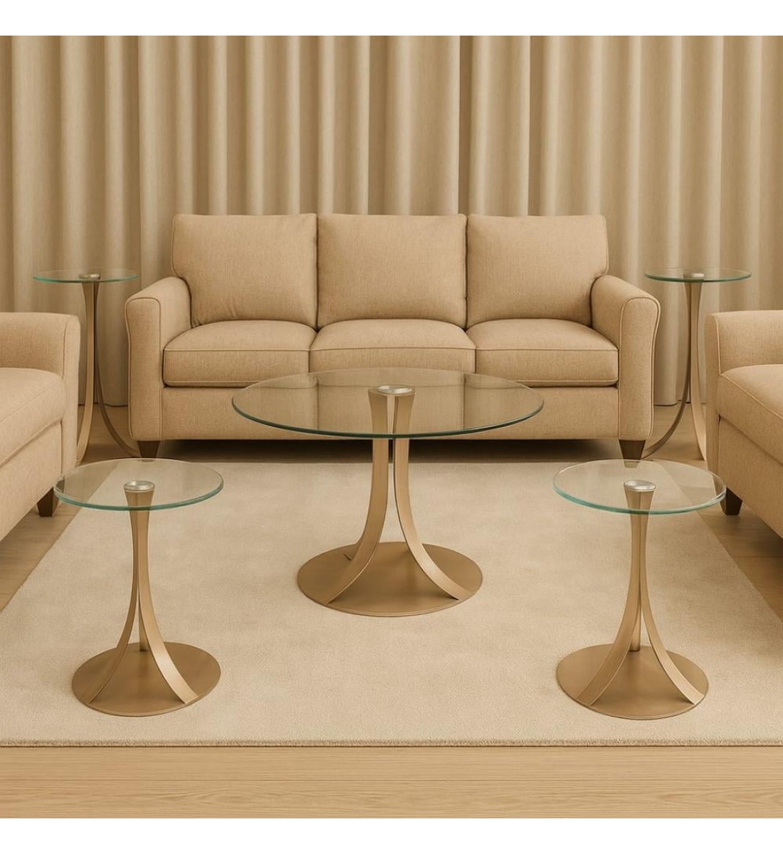 طقم طاولات قهوة وشاهي 5قطعة