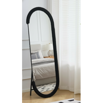 مرآة أرضية أنيقة بتصميم عصري فريد، مراية بوكلية اسود 160×60سم 