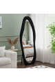 مرآة أرضية أنيقة بتصميم عصري فريد، مراية بوكلية اسود 170×70سم 