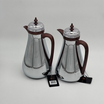 طقم ترامس شاي وقهوة  راقي استيل داخل زجاج 