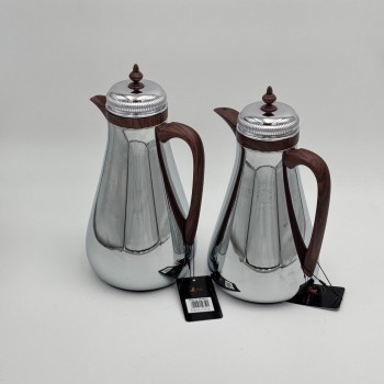 طقم ترامس شاي وقهوة  راقي استيل داخل زجاج 