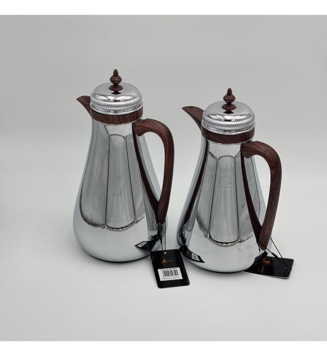 طقم ترامس شاي وقهوة  راقي استيل داخل زجاج 