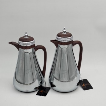 طقم ترامس شاي وقهوة  راقي استيل داخل زجاج 