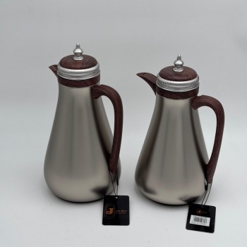 طقم ترامس شاي وقهوة  راقي استيل داخل زجاج 