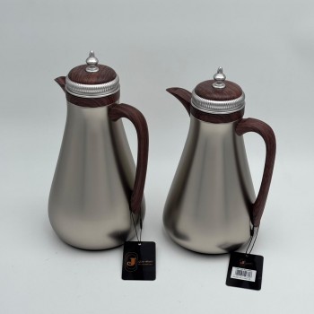 طقم ترامس شاي وقهوة  راقي استيل داخل زجاج 