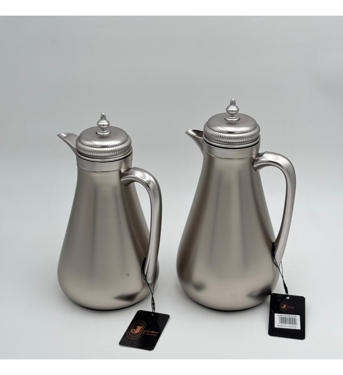 طقم ترامس شاي وقهوة  راقي استيل داخل زجاج 