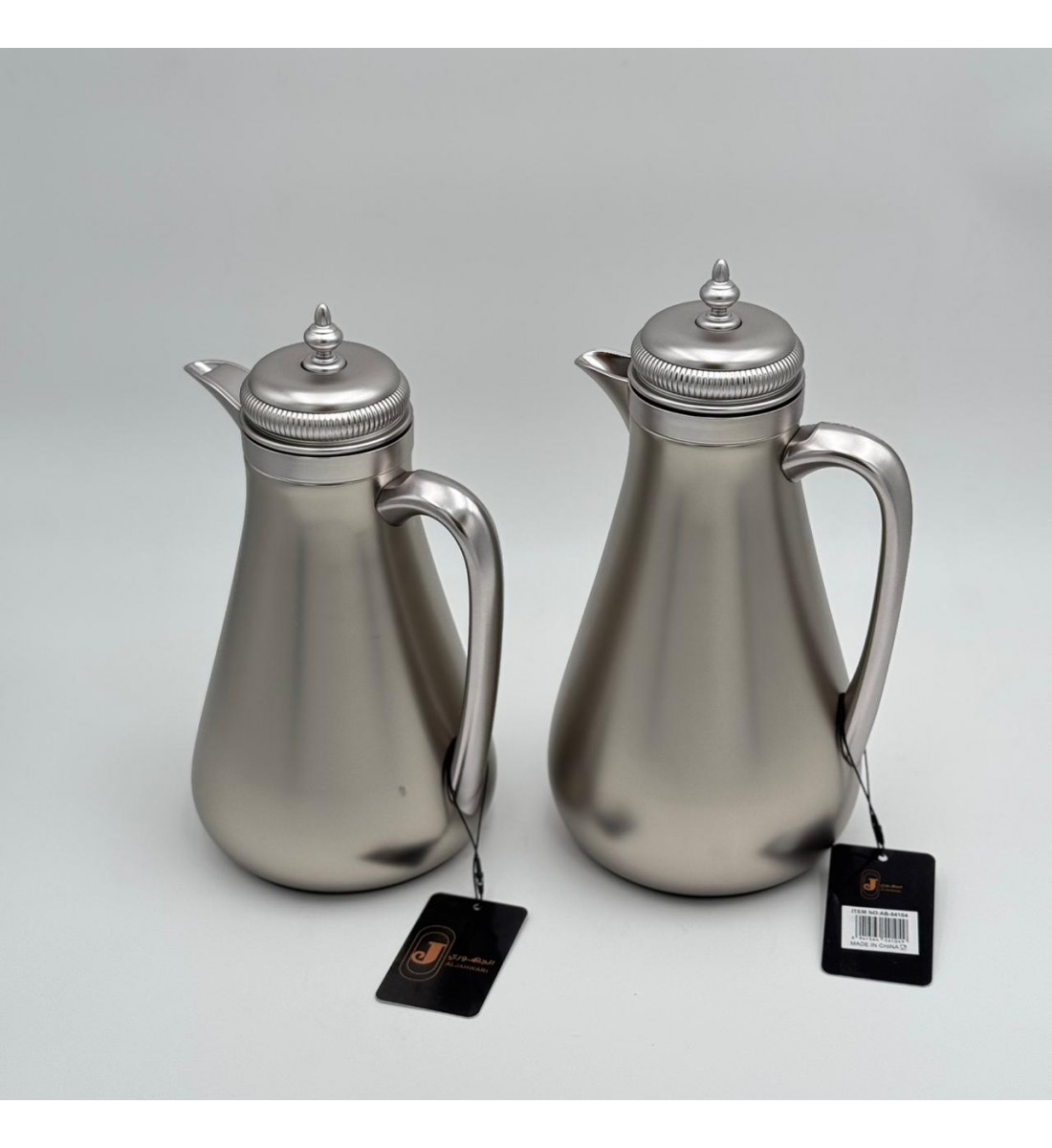 طقم ترامس شاي وقهوة  راقي استيل داخل زجاج 