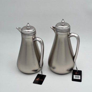 طقم ترامس شاي وقهوة  راقي استيل داخل زجاج 