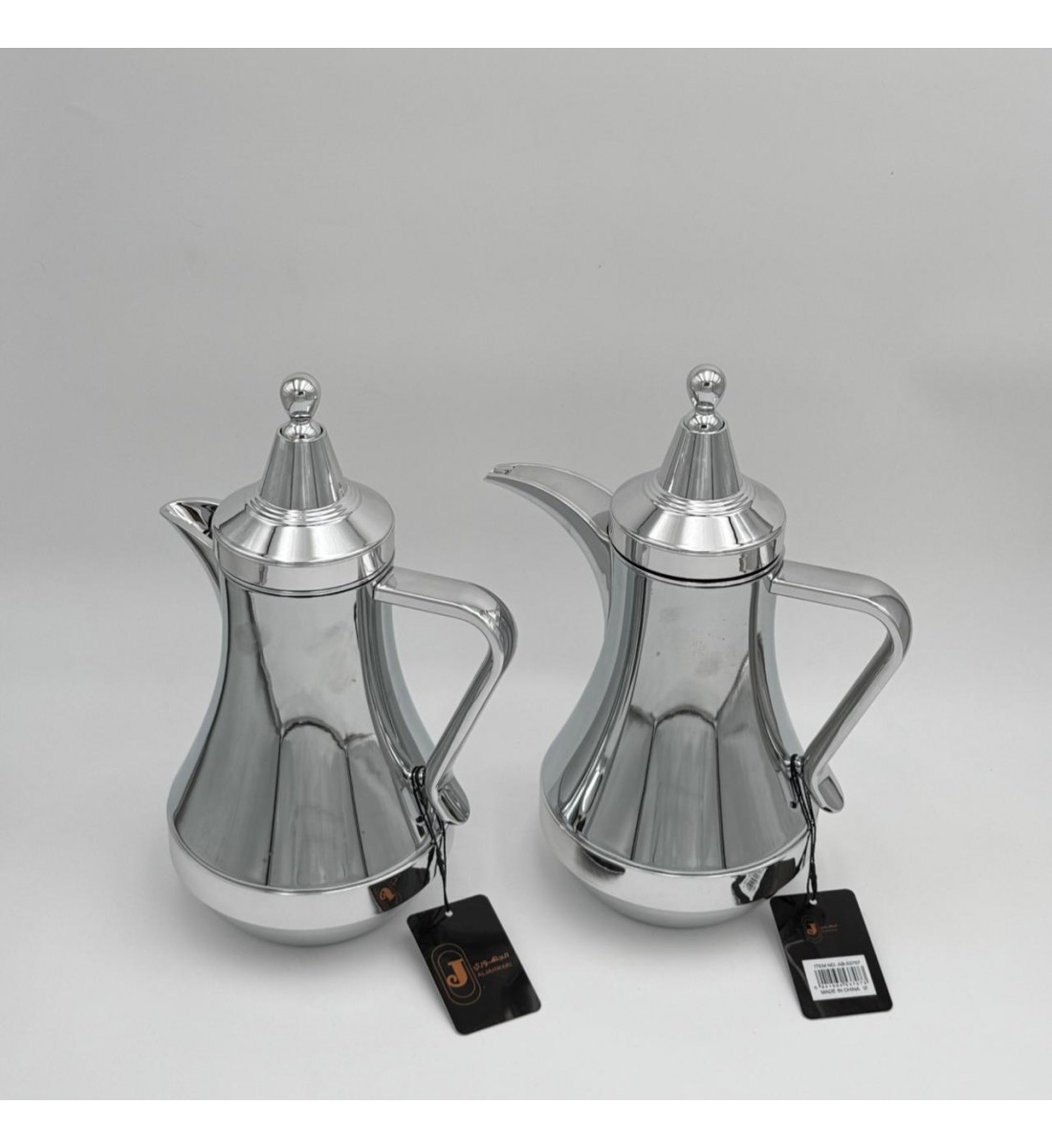 طقم ترامس شاي وقهوة  راقي استيل داخل زجاج 