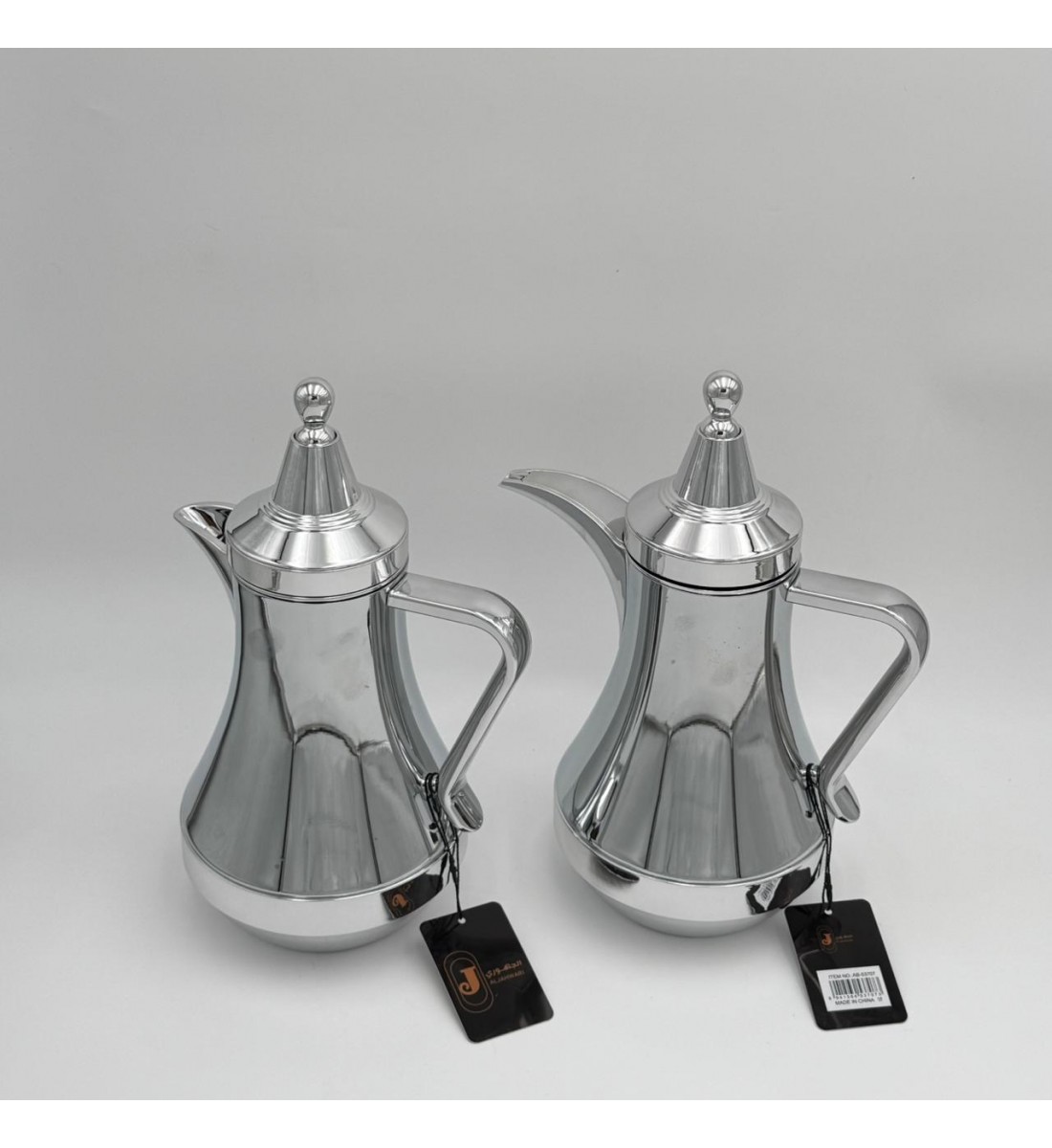 طقم ترامس شاي وقهوة  راقي استيل داخل زجاج 