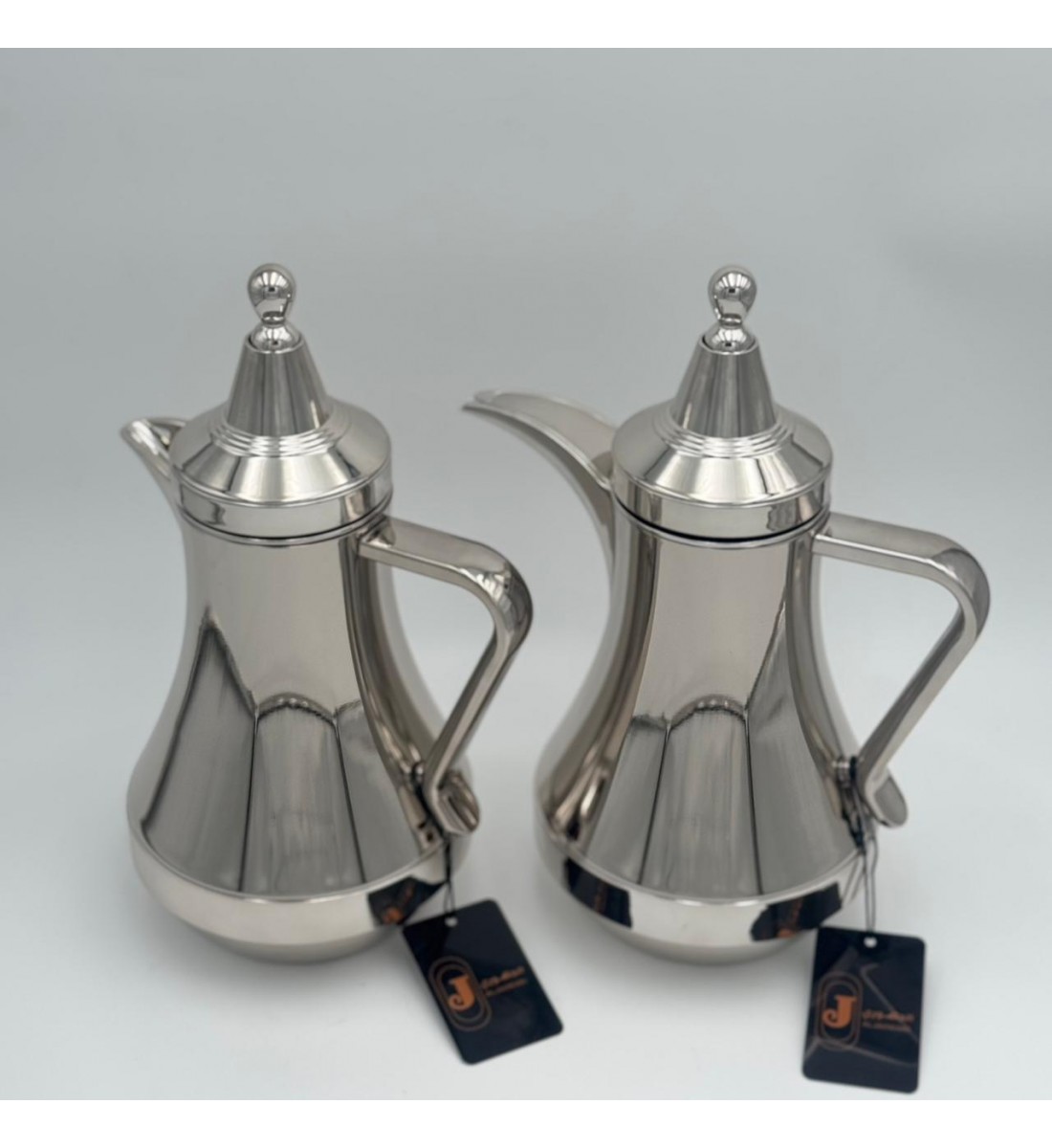 طقم ترامس شاي وقهوة  راقي استيل داخل زجاج 