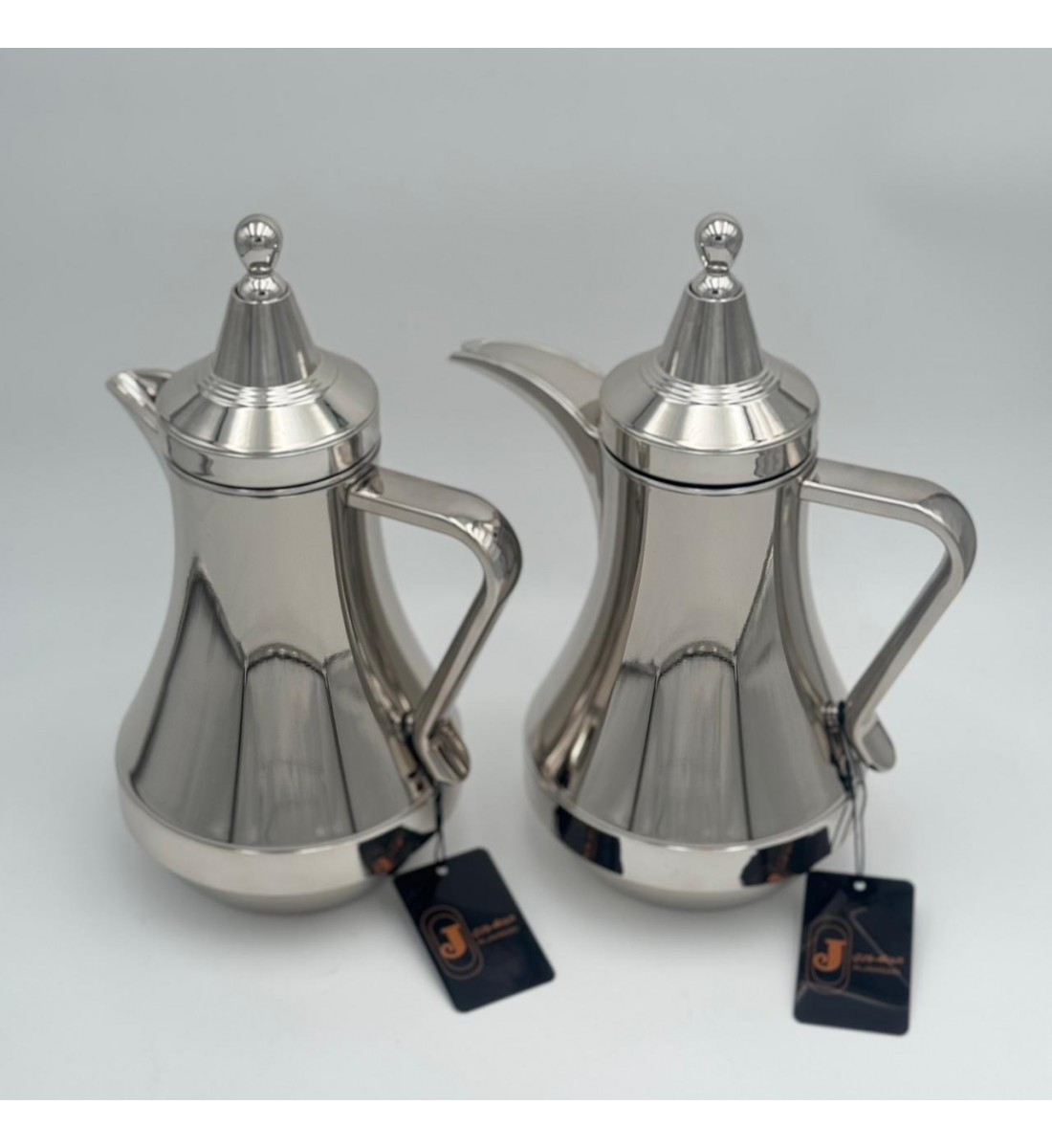 طقم ترامس شاي وقهوة  راقي استيل داخل زجاج 