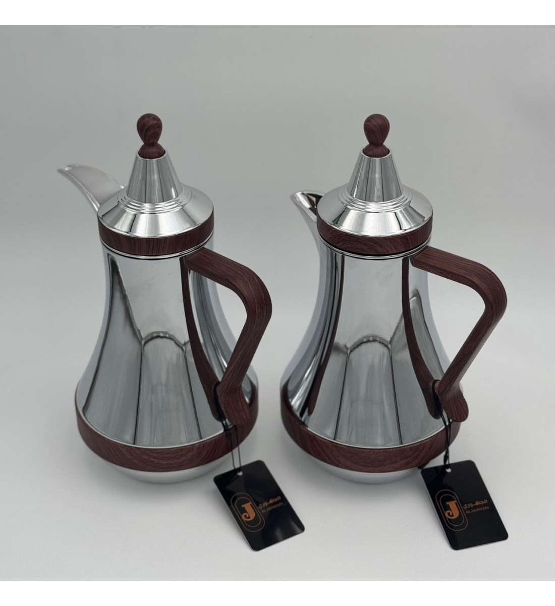 طقم ترامس شاي وقهوة  راقي استيل داخل زجاج 