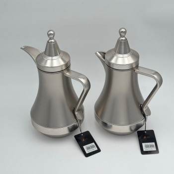 طقم ترامس شاي وقهوة  راقي استيل داخل زجاج 