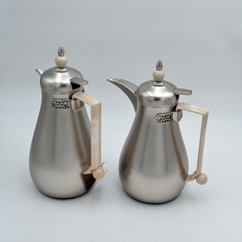 High-end stainless steel tea and coffee thermos set, 1 liter