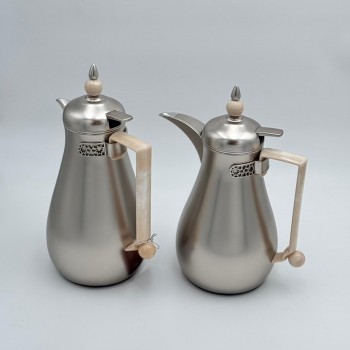 High-end stainless steel tea and coffee thermos set, 1 liter