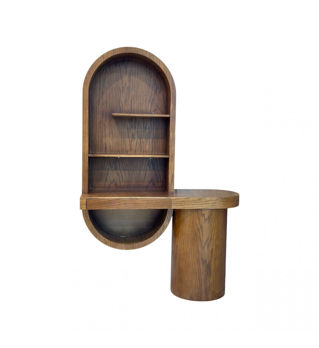 ركن كوفي تصميم حديث وانيق  بني مع رفوف (منتج تفصيل )