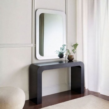 طاولة مدخل كلاسيكي خشب قشرة الجوز  لون اسود  135×80×35سم ( المنتج تفصيل )