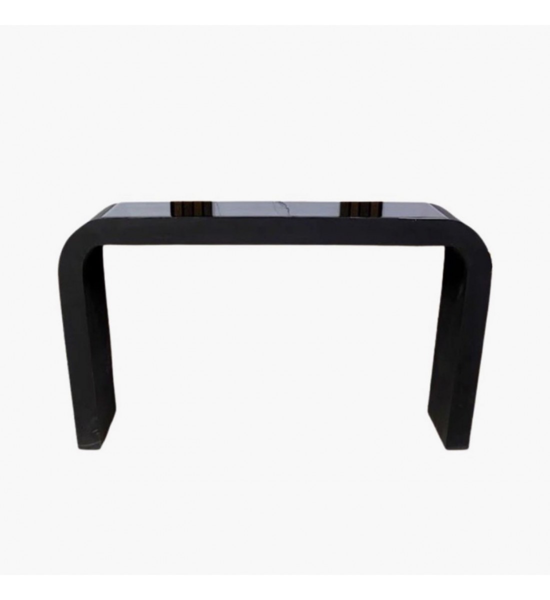 طاولة مدخل كلاسيكي خشب قشرة الجوز  لون اسود  150×91×35سم ( المنتج تفصيل )