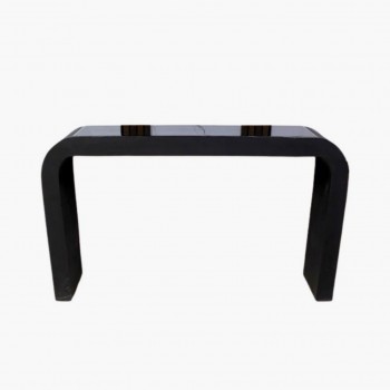 طاولة مدخل كلاسيكي خشب قشرة الجوز  لون اسود  150×91×35سم ( المنتج تفصيل )