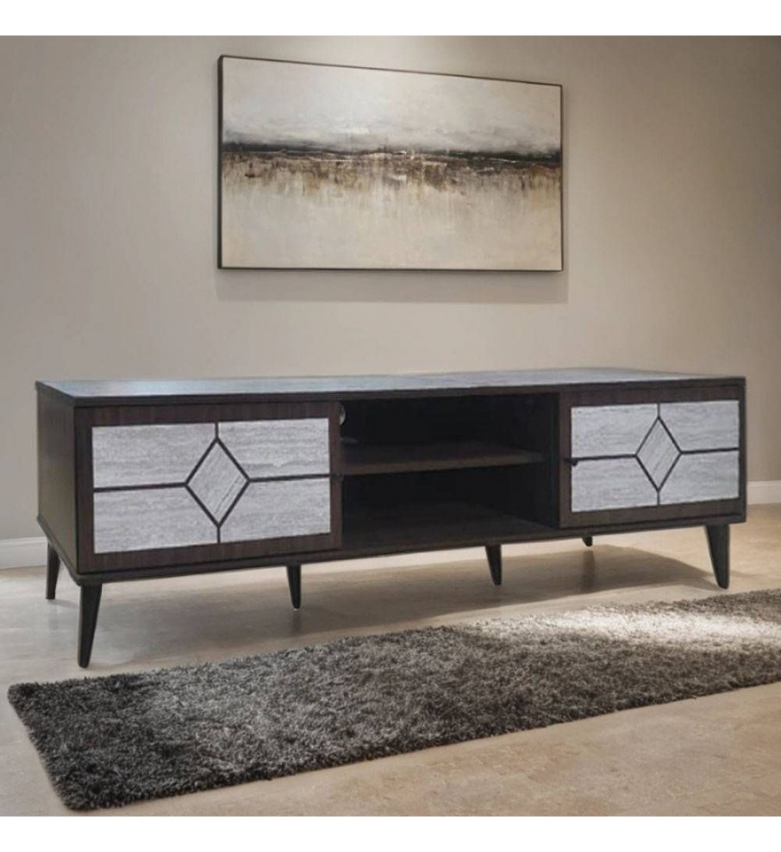 طاولة بلازما خشب لون بني 200×40×45سم 