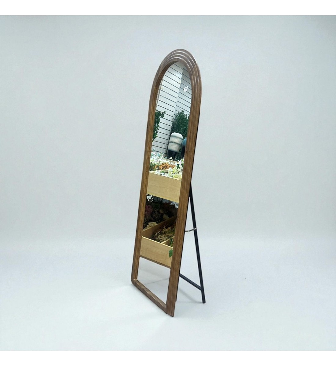 مرآة أرضية أنيقة بتصميم عصري فريد، مراية خشبية 180×70سم 