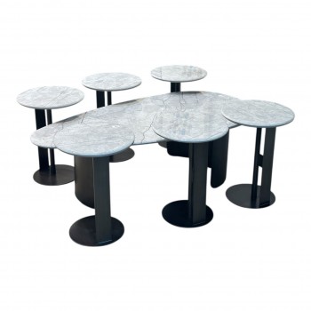 طقم طاولات شاي سيراميك 7 قطع