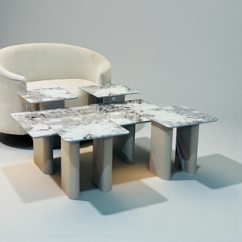 طقم طاولات شاي سيراميك 5 قطع