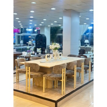 طقم طاوله طعام بديل الرخام مع10كراسي