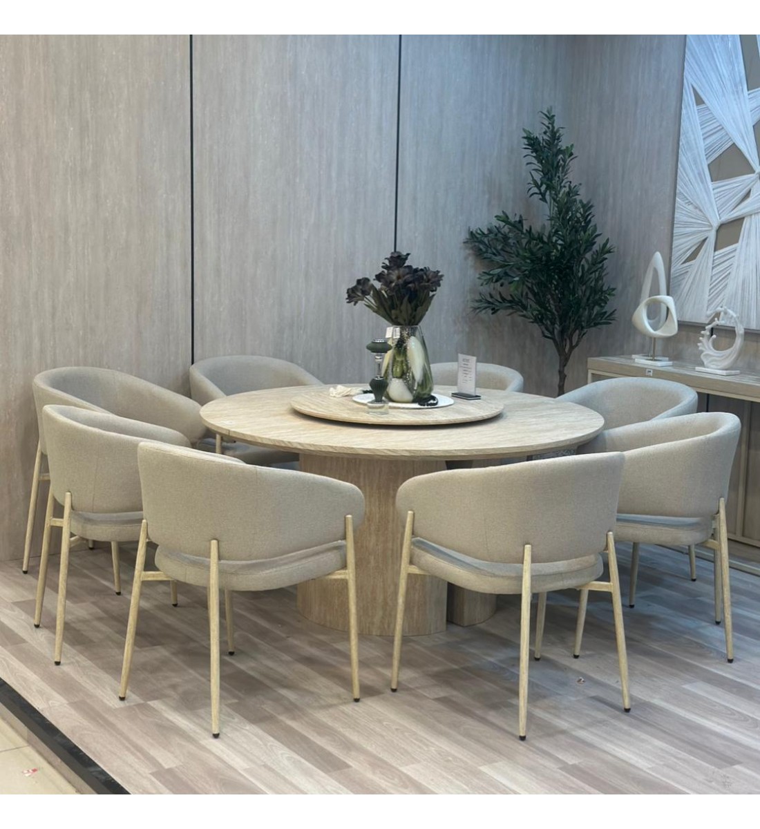 طقم طاوله طعام بديل الرخام مع8كراسي طقم طاوله طعام بديل الرخام مع8كراسي