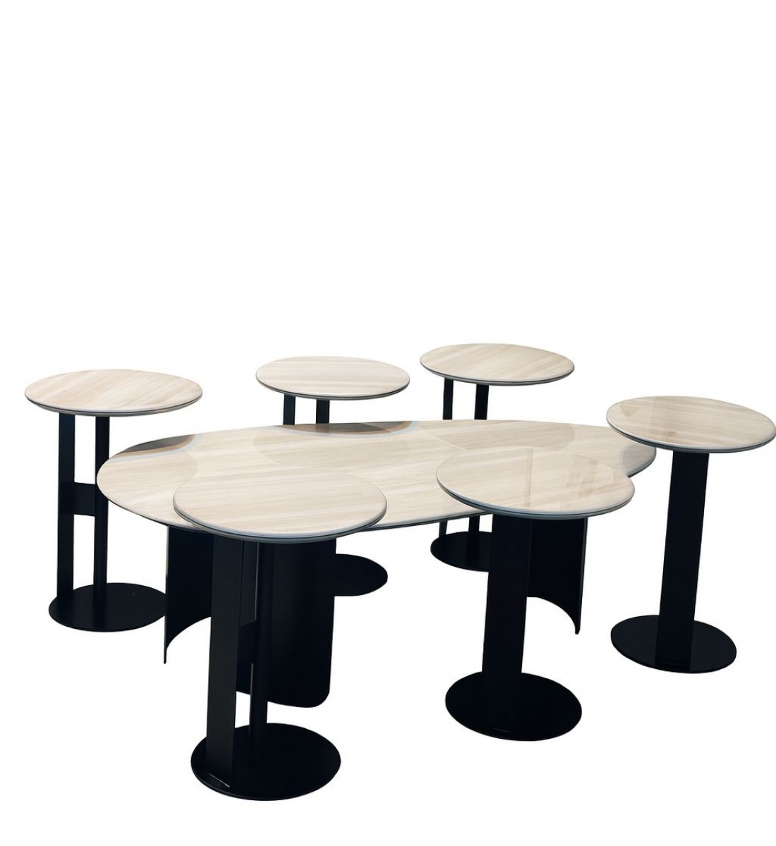 طقم طاولات شاي سيراميك 7 قطع طقم طاولات شاي سيراميك 7 قطع