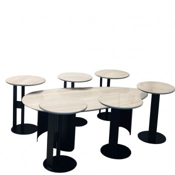 طقم طاولات شاي سيراميك 7 قطع