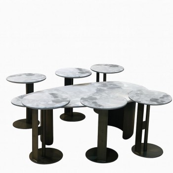 طقم طاولات شاي سيراميك 7 قطع