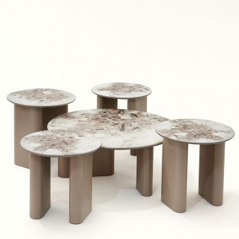 طقم طاولات شاي سيراميك 5 قطع