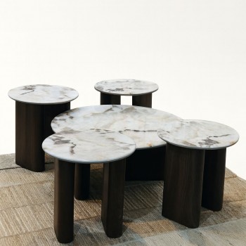 طقم طاولات شاي سيراميك 5 قطع