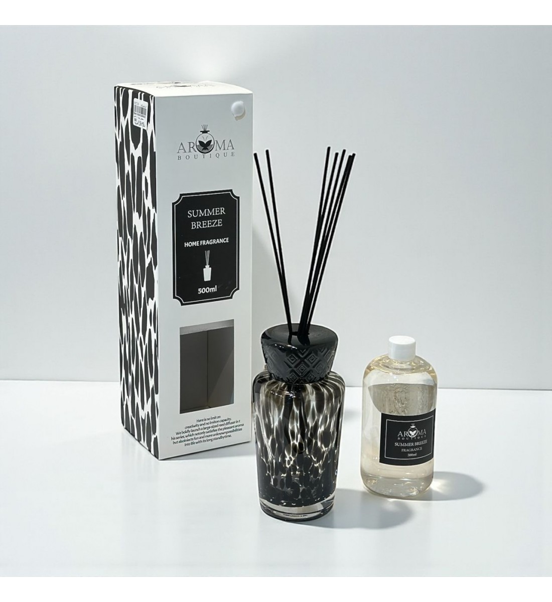 فواحه عطرية مع عيدان زجاج 500مل فواحه عطرية مع عيدان زجاج 500مل