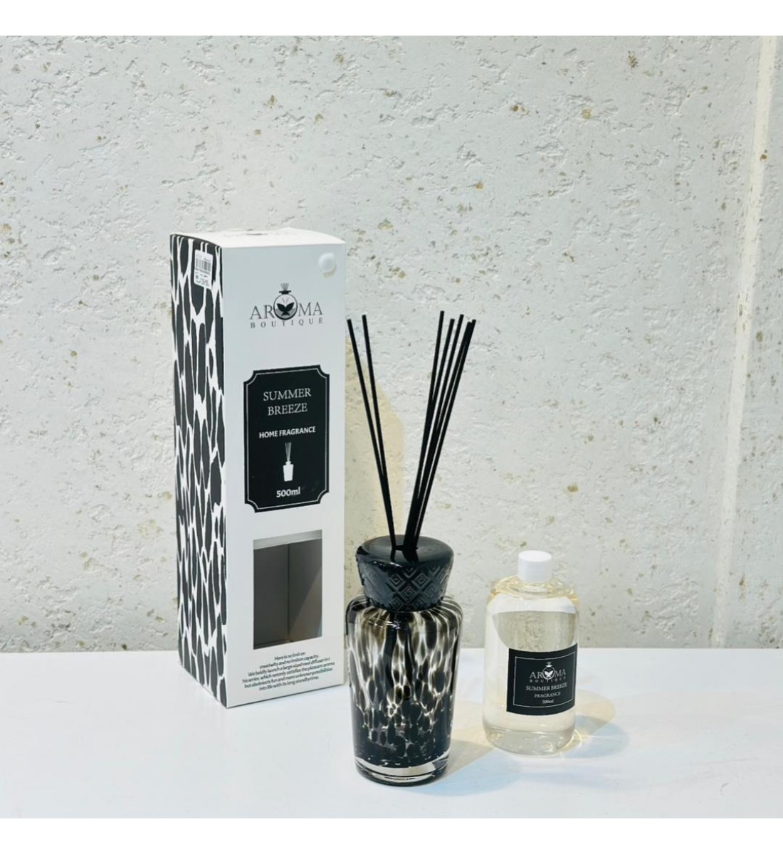 فواحه عطرية مع عيدان زجاج 500مل فواحه عطرية مع عيدان زجاج 500مل