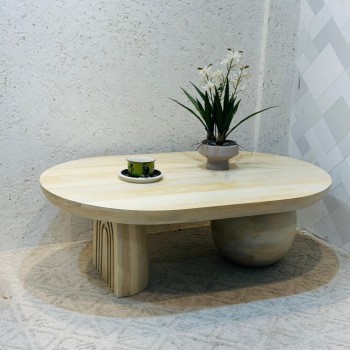 طاولة جانبية أنيقة بتصميم عصري يجمع بين البساطة واللمسة الراقية107×38×71سم 