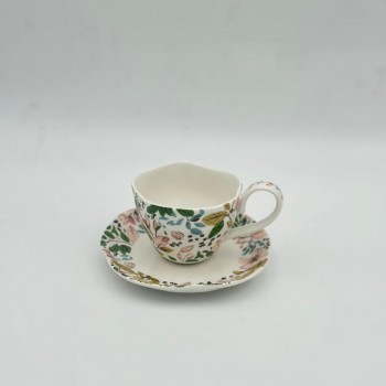 فنجان شاي سيراميكي أنيق بتصميم فريد