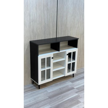 ركن كوفي ابيض سطح اسود 100×30×92سم 