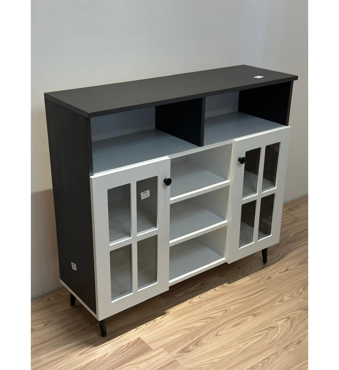 ركن كوفي ابيض سطح اسود 100×30×92سم 