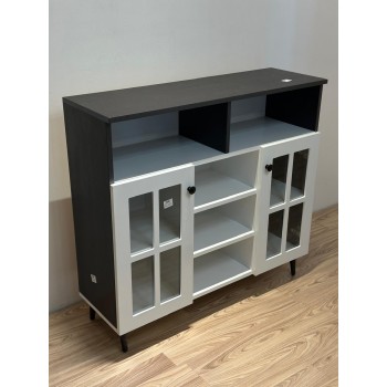 ركن كوفي ابيض سطح اسود 100×30×92سم ركن كوفي ابيض سطح اسود 100×30×92سم