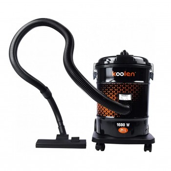 كولن مكنسة برميل 1600 واط، سعة 21 لتر، لون أسود